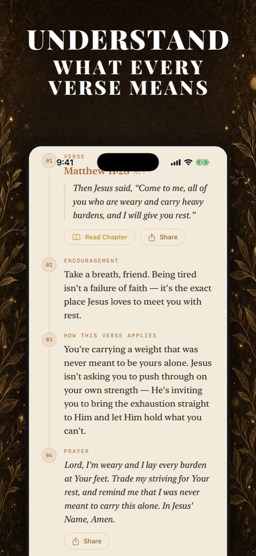 Walk With Jesus explaining what a verse means for your journal entry, with encouragement and a prayer